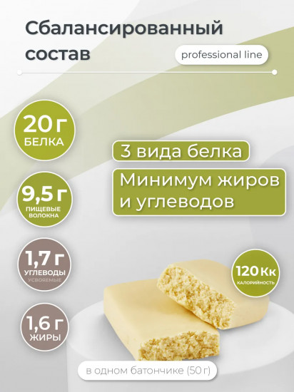 Набор батончиков протеиновых без сахара Zero «Банан-йогурт. Banana-yoghurt»