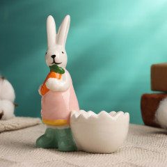Подставка под яйцо «Кролик с морковкой» - Фото 1