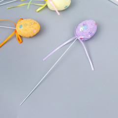 Набор топперов для украшения «Яйцо посыпка цветы» - Фото 1