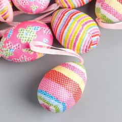 Украшение подвесное пасхальное «Яйцо: полосочки» - Фото 1