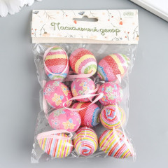 Украшение подвесное пасхальное «Яйцо: полосочки» - Фото 2