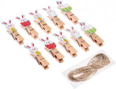 Набор прищепок декоративных «Зайчики и яйца» - Фото 2