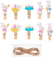 Набор прищепок декоративных «Зайчики» - Фото 1