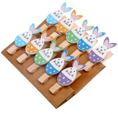 Набор прищепок декоративных с верёвкой для подвеса «Пасха» - Фото 1