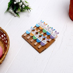 Набор прищепок декоративных с верёвкой для подвеса «Пасха» - Фото 4