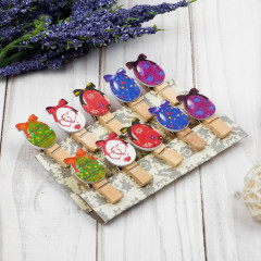 Набор прищепок декоративных с верёвкой для подвеса «Пасхальные яйца» - Фото 1