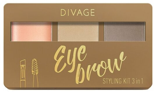 Набор для бровей с воском «Eyebrow Styling Kit 3 In 1», оттенок 01