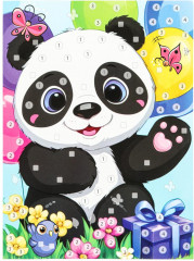 Аппликация пайетками 3D «Панда» - Фото 2