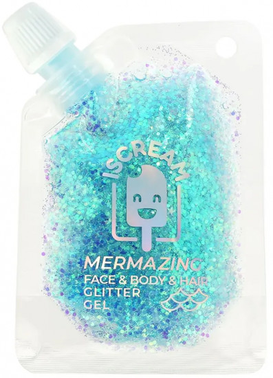 Глиттер-гель для лица, тела и волос «Mermazing», оттенок 04 Under the sea