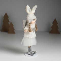 Кукла интерьерная текстильная «Ангелочек в шапке с ушками зайчика» - Фото 1