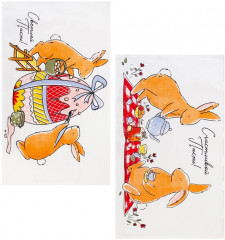 Набор полотенец «Пасхальные зайчики» - Фото 1