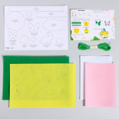 Набор для создания корзинки из фетра «Пасхальный зайка» - Фото 3