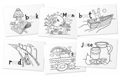 Раскраска-игра (мини). English. Сочетания гласных букв - Фото 1