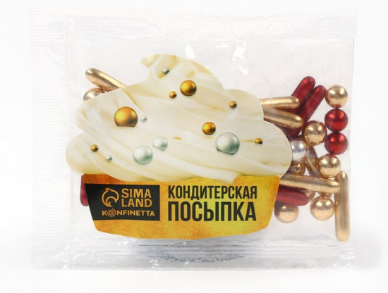 Посыпка кондитерская, золотистый