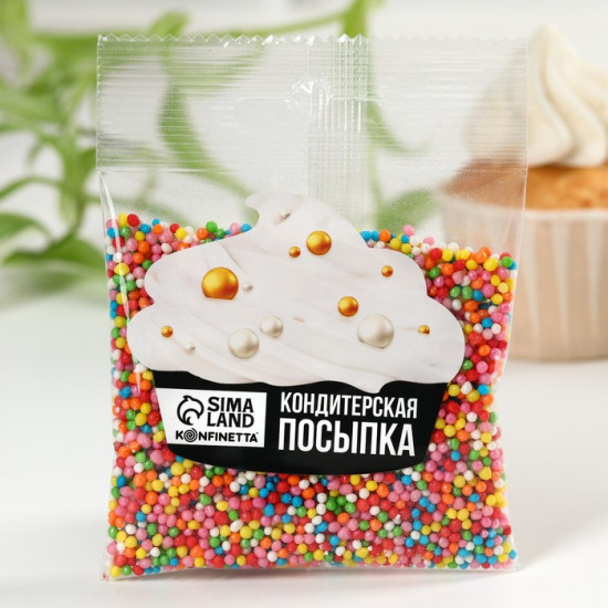 Посыпка кондитерская мягкая, разноцветный