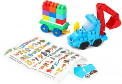 Конструктор «Синий Трактор и тележка с буквами» - Фото 1