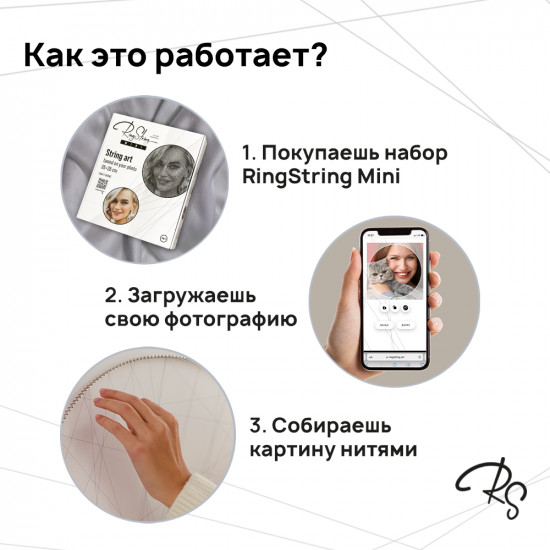 Картина нитью в технике стринг-арт «Mini»