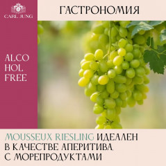 Шампанское безалкогольное белое сухое «Mousseux Riesling» - Фото 6