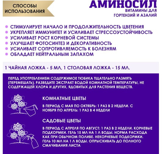 Витамины для гортензий
