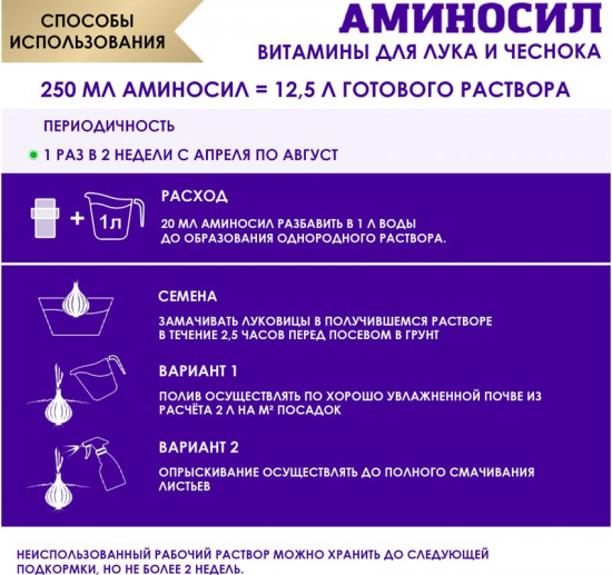 Витамины для лука и чеснока