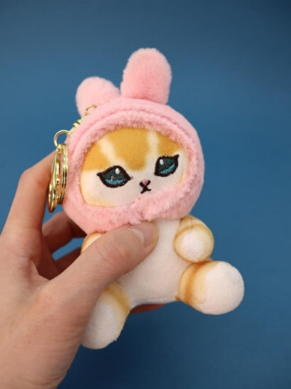 Игрушка-брелок «Orange cat hare hat»