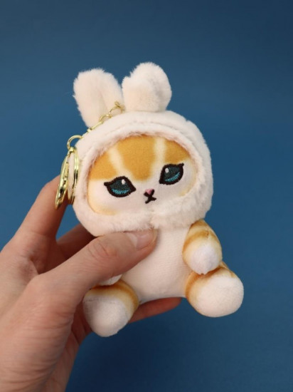 Игрушка-брелок «Orange cat hare hat»