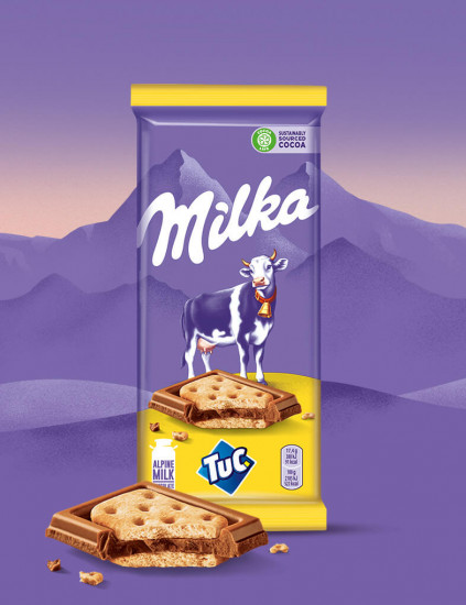 Шоколад молочный  соленым крекером Tuc