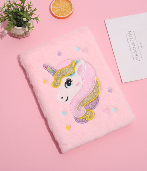 Блокнот плюшевый «Unicorn sparcles»