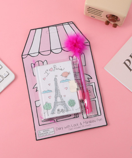 Блокнот с ручкой «I love Paris»