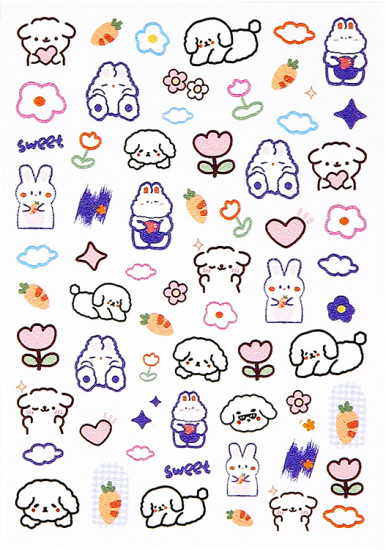 Наклейки для ногтей переводные 2D «Cute Collection»
