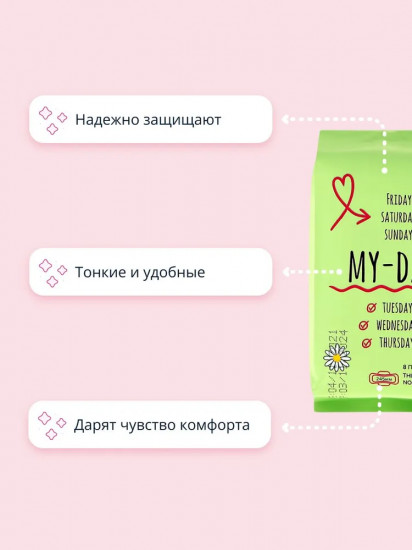 Прокладки ультратонкие с ромашкой «My-Day»
