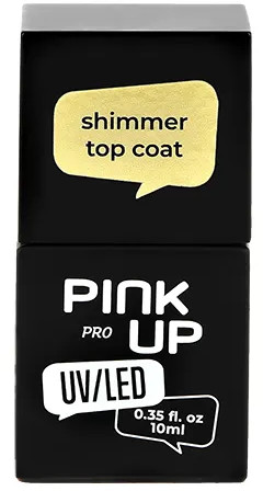 Покрытие для ногтей верхнее с шиммером UV/LED «Shimmer Top Coat», оттенок Бесцветный