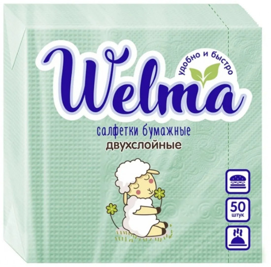 Салфетки бумажные двухслойные пастельных тонов