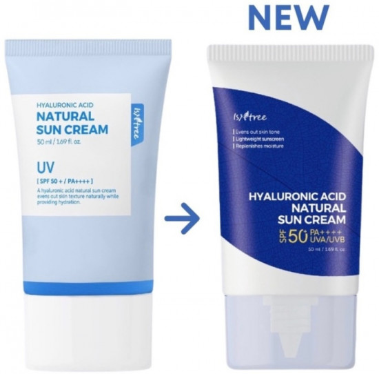 Крем для лица и зоны декольте «Hyaluronic Acid Natural Sun Cream» SPF50+ PA++++