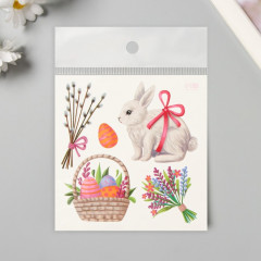 Переводные тату «Кролик и пасхальная корзинка» - Фото 3