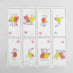 Салфетки бумажные «Пасхальные кролики» - Фото 1