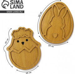 Набор менажниц подарочный «Пасхальные животные» - Фото 1