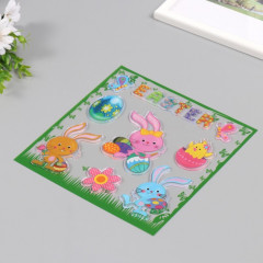 Наклейка на стекло декоративная «Пасхальные друзья» - Фото 1