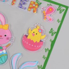 Наклейка на стекло декоративная «Пасхальные друзья» - Фото 2