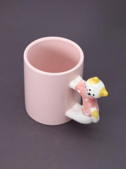 Кружка керамическая «Cat on the handle»
