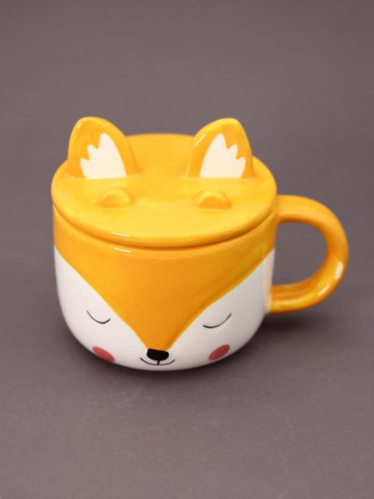 Кружка с крышкой керамическая «Little fox»