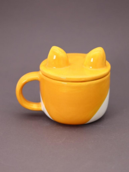 Кружка с крышкой керамическая «Little fox»