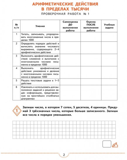 Математика. 4 класс. Тематические проверочные работы