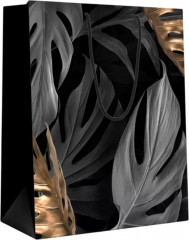 Пакет подарочный «Листья на чёрном» - Фото 1