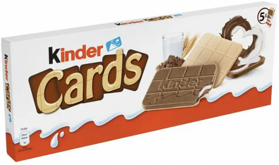 Печенье вафельное с молочным шоколадом и какао начинкой «Cards»