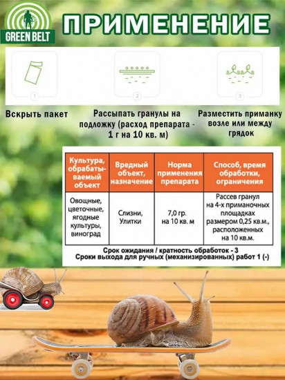Средство от слизней и улиток «Хищник 2»