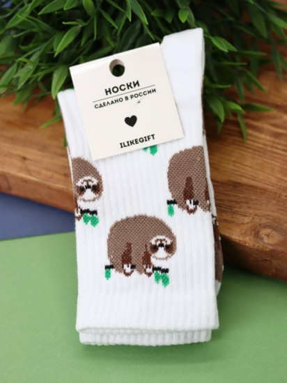 Носки женские «Sloth on branch»