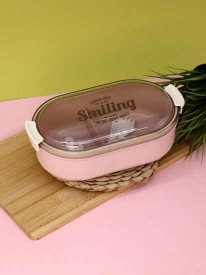 Ланчбокс с ложкой и вилкой «Smiling»