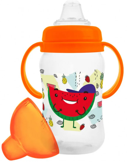 Бутылочка-поильник с силиконовым носиком и ручками «Watermelon»