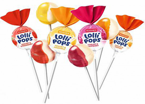 Карамель на палочке с йогуртовыми вкусами «LolliPops»